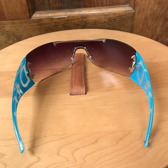 FINAL PRICE - D&D Full Frame Wrap-Around Sunglasses w/Blue Logo Arms #7 - Picture 5 of 9